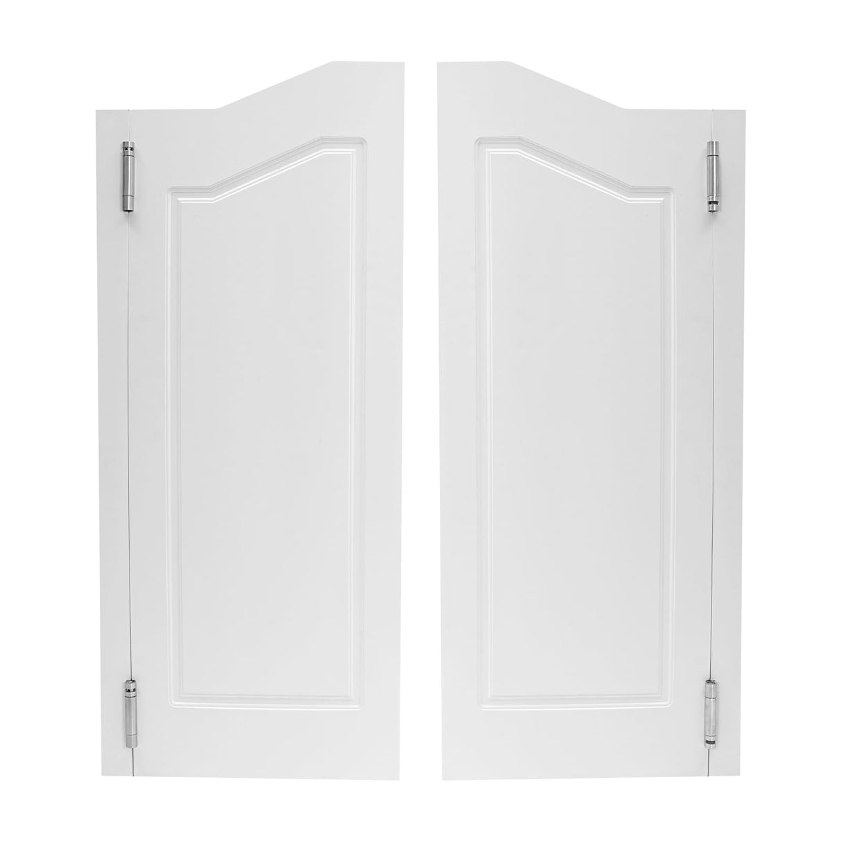 Swinging Doors Cafe Doors, Cafe Saloon Doors, Interior Wood Door Swing Door with Metal Hinges, Bar Saloon Swinging Doors for Kitchen Stairs Bedroom Entrance Partition (White A, 35.83x41.93in) Pinelicorn
