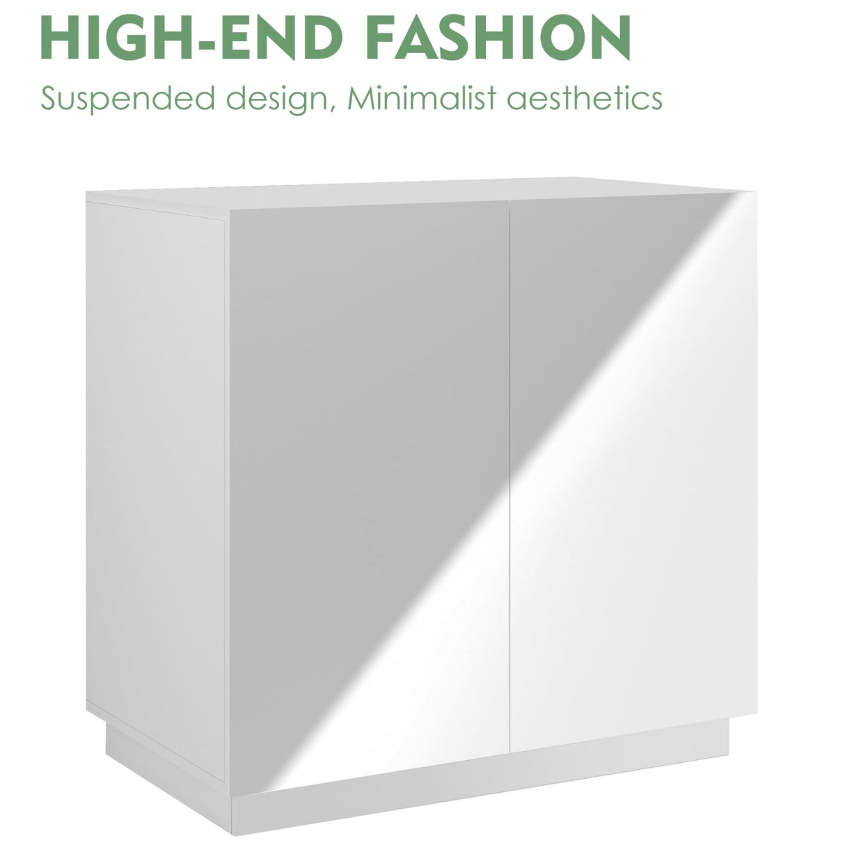 Amunrbrek Litter Box Enclosure, Large Litter Box Furniture, Modern Cat Litter Box Enclosure Furniture with Storage, Side Cabinet (White) amunrbrek