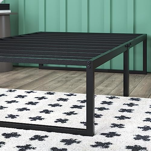 Zinus Lorelei 14 Inch Metal Platform Bed Frame, Mattress Foundation with Steel Slat Support, No Box Spring Needed, Easy Assembly, Twin, Black Zinus