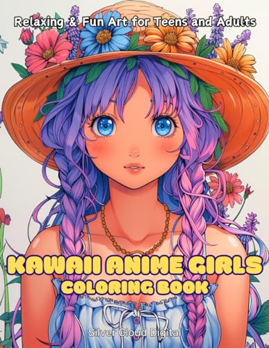 Kawaii Anime Girls Coloring Book: Relaxing Art Therapy for Teens & Adults, 30 Illustrations: "Embrace Your Creative Side: Serene and Playful Designs ... Coloring Books. Cute Art for Anime Lovers.) Lindesa