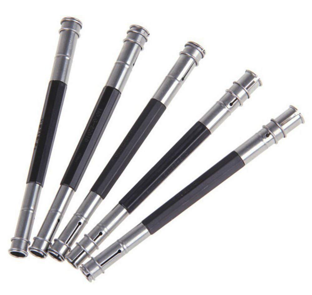 Akak Store 5 Pieces Per Set Adjustable Handy Dual Head Pencil Extender Holder Pencil Lengthener Length Extender Holder for School,Office,Sketch,Art,Writing AKOAK