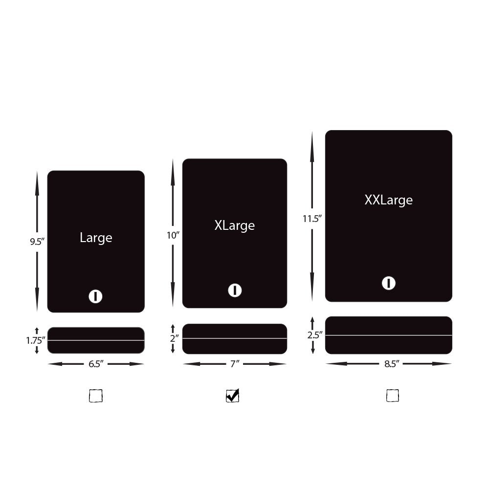 SnapSafe Portable Lock Box for Guns and Valuables, 2 Pack - Includes 2 Lock Boxes (Keyed Alike), 4 Keys, Patented Security Cable - An Ideal Car Gun Safe, TSA Gun Case - XL, Black, 10 x 7 x 2 Inches SnapSafe