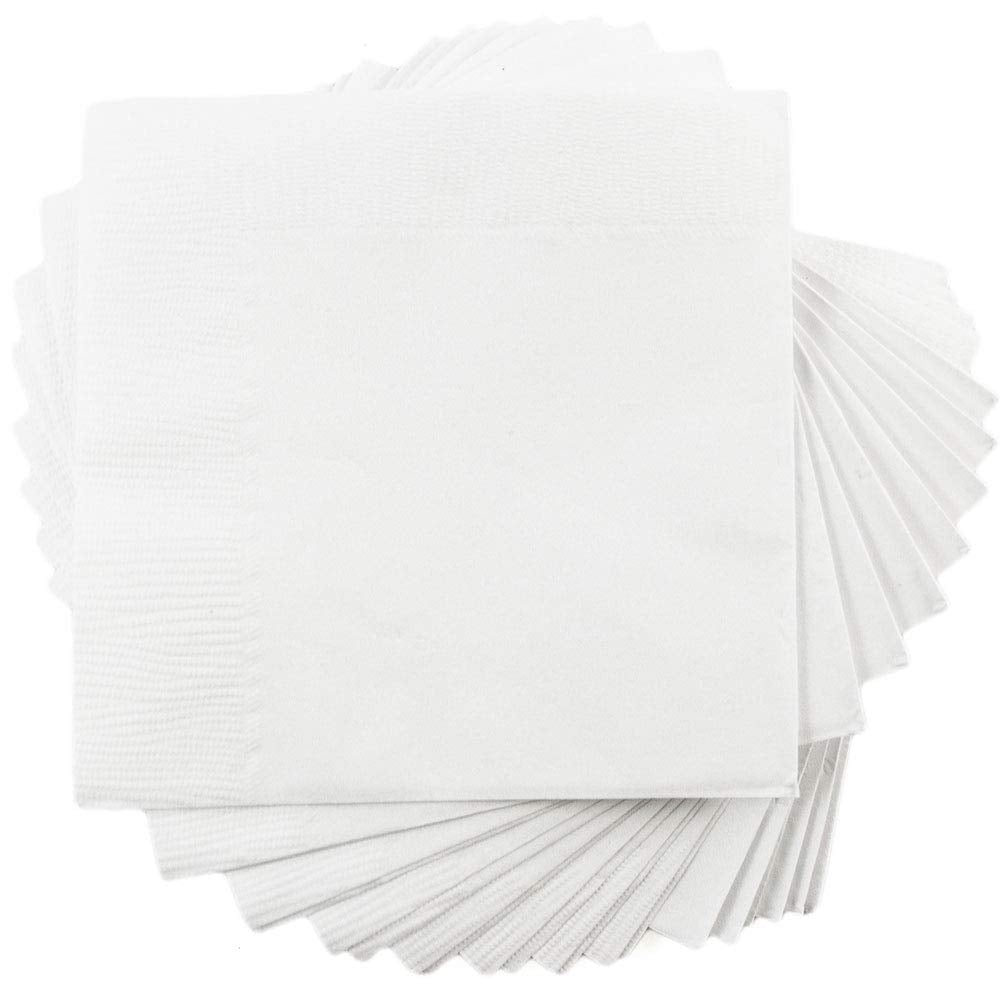 JAM PAPER Small Beverage Napkins - White - 5x5 Inch (Pack of 50) JAM Paper