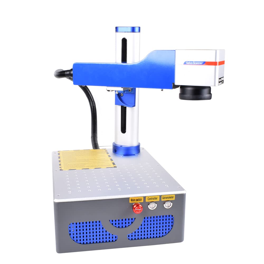 US Stock Fiber Laser 30W Raycus Fiber Laser Ovsuqu Raycus QS Engraver Compatible LightBurn Laser Engraver 7.9x7.9(200x200mm) lens for Metal Aluminum Steel Gold Jewelry More Ovsuqu