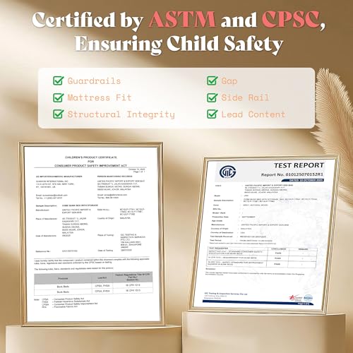 AMERLIFE Twin Over Twin Bunk Bed with Storage Drawers, Solid Rubberwood 2-in-1 Convertible Loft Beds with Ladders, Modern Detachable Bed Frame for Kids and Teens Bedroom, Natural Wood AMERLIFE