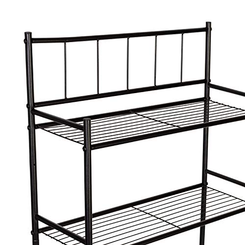 Honey-Can-Do 3 tier Over-The-Toilet Space Saver Shelving Unit, Black BTH-09022 Black Honey-Can-Do