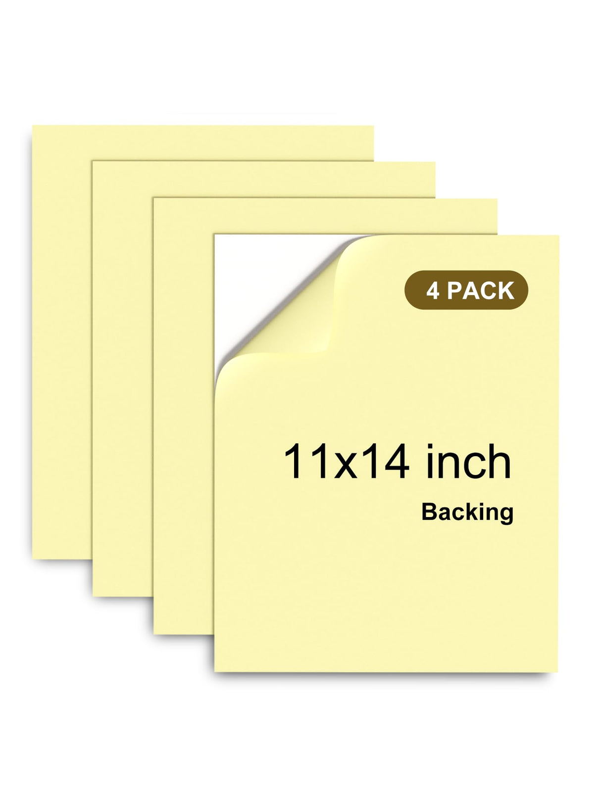 Upgraded 4 Pack Self Stick Mounting Board, No Acid 11 X 14 inch Sticky Board for Cross Stitch, Self Adhesive Photo Backing Supplies for Framing Picture Embroidery Needlework Craft Mogisoniric