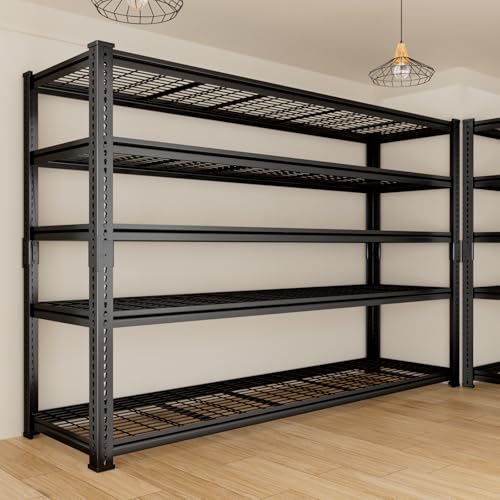 Storage Shelves, Garage Shelving Heavy Duty 3300 LBS Capacity, 60"L x 24"W x 78"H Adjustable Metal Shelving Organizer Wire Rack, 5 Tier Utility Shelf Unit for Pantry Closet Warehouse Organization MODCART