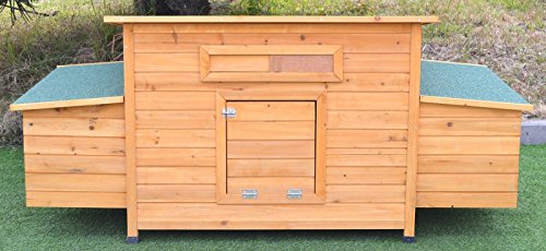 Omitree New 69" Wood Hen Chicken Duck Poultry Hutch House Coop Cage with 4 Nesting Boxes Omitree