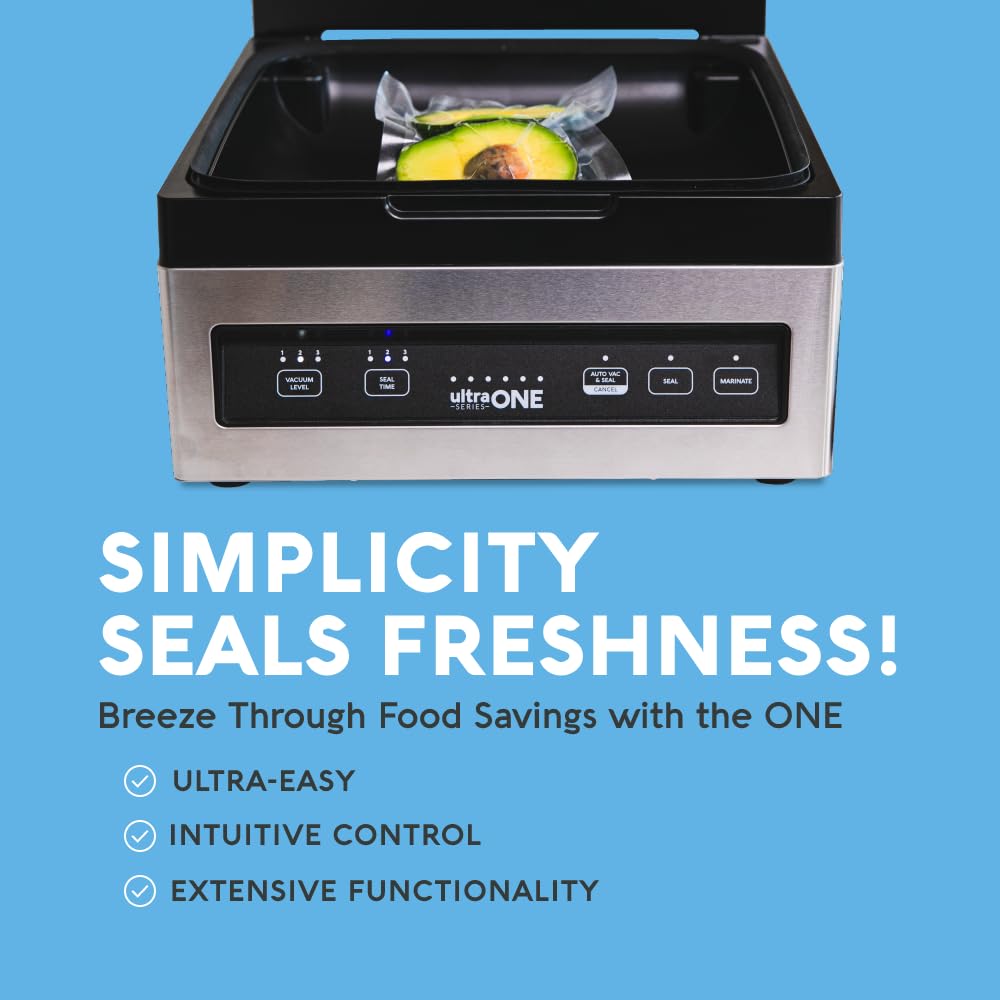 Avid Armor - Chamber Vacuum Sealer Machine USV1 Ultra SeriesONE, Food Sealer for Wet Foods, Meat Sealers, Packing Machine, Compact Vacuum Chamber Sealer with 10-Inch Vacuum Sealer Bar Avid Armor