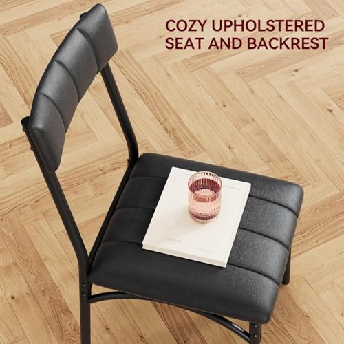 OUTGOODS 2-Person Dining Table Set (3 Pieces) - Square Kitchen Table with Upholstered Chairs | Ideal Small Space Dining Set for Apartments, Studios | Compact Kitchen Dining Set for 2 Adults/Kids OUTGOODS