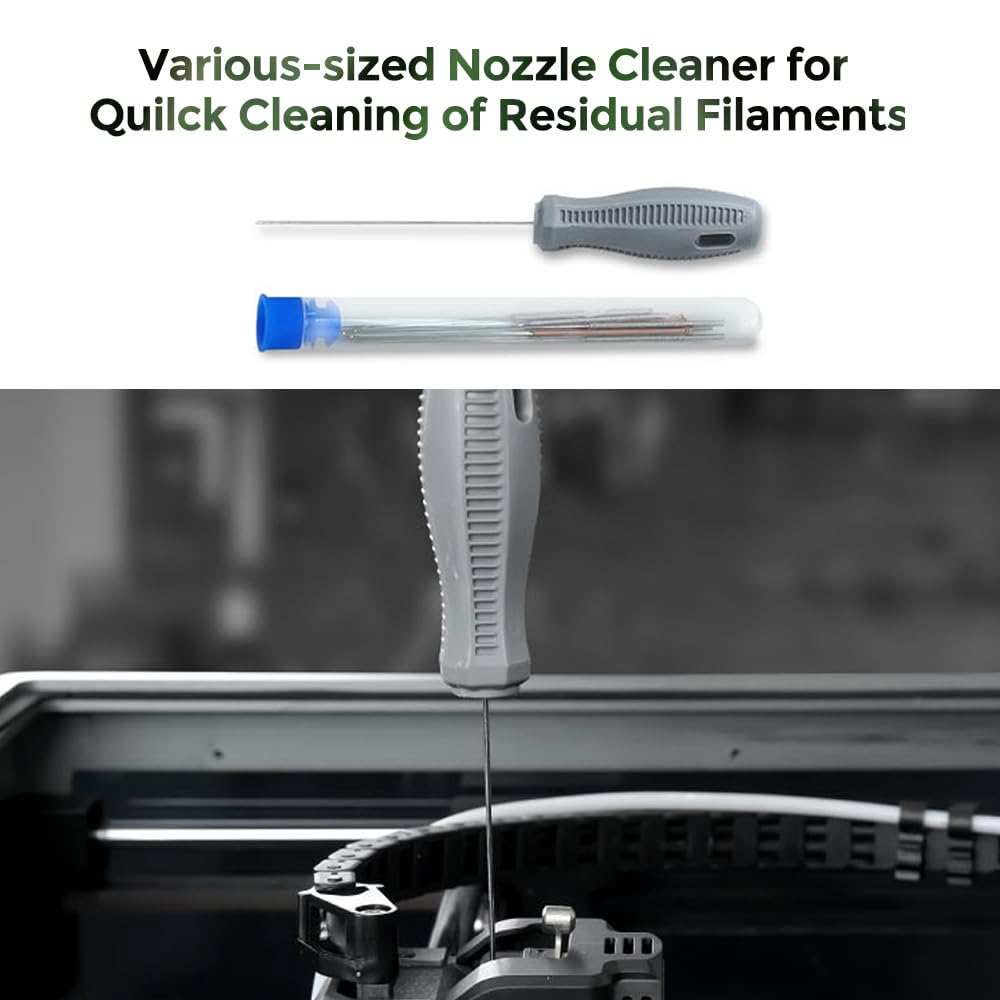 Creality 3D Printer Tool kit, 74 Pcs 3D Printer Accessories for 3D Printer Tool Wrap Kit Pro Contain Nozzle Cleaners, Multi-Functional Screwdrivers and Wrenches, Deburring Tools and Storage Bag Wolias