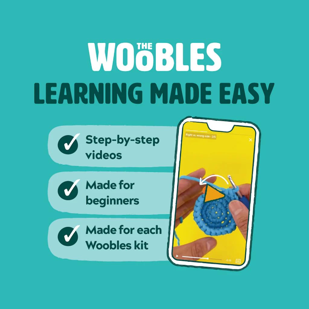 The Woobles Beginners Crochet Kit with Easy Peasy Yarn as seen on Shark Tank - with Step-by-Step Video Tutorials - Snoopy The Woobles