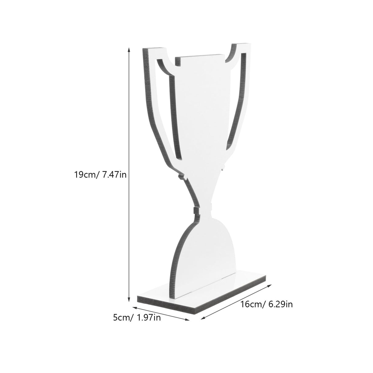 EXCEART Office Desk Decor Trophy Blank Table Sign for Party Table Sublimation Decorations Table Centerpiece Sublimation Blanks Ornaments The Sign Decorate White Supplies Sports EXCEART