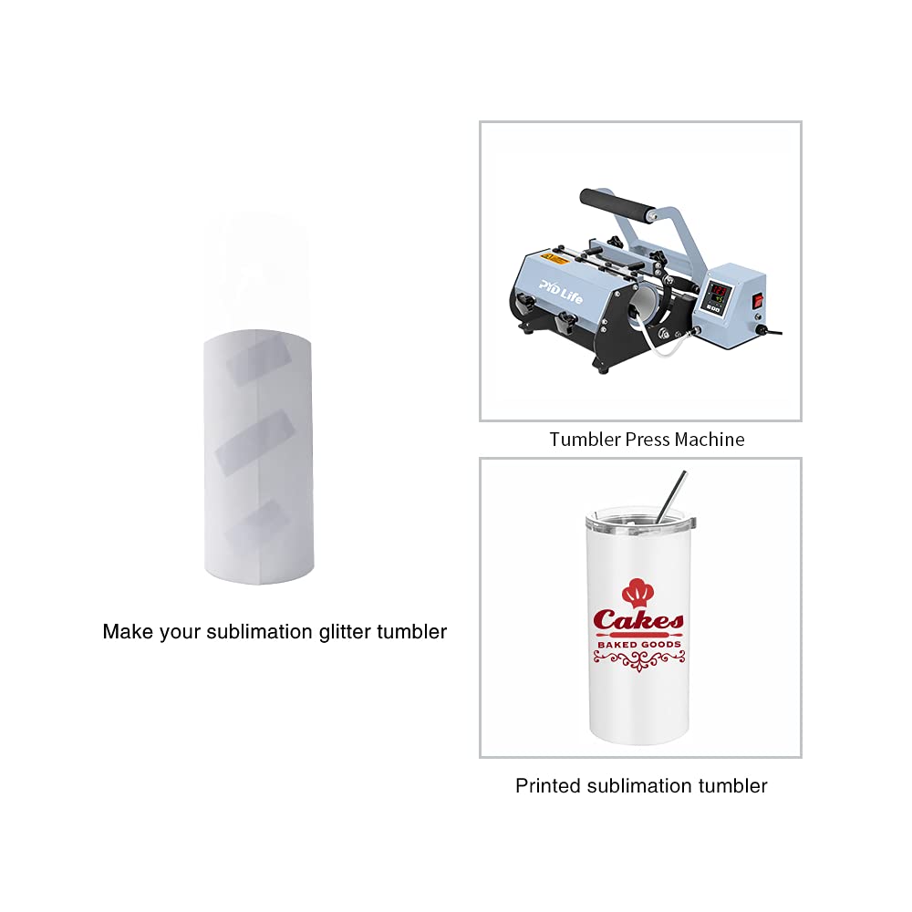 PYD Life Sublimation Blanks Tumbler Skinny Slim 12 OZ Straight Stainless Steel Can Cooler Insulater with 2 Lids and Metal Straw Sublimation Mugs Cups 4 Pack PYD Life