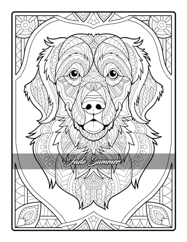 Amazing Dogs Coloring Book: Beautiful Dogs, Adorable Puppies, and Relaxing Designs for Adults and Teens WoodArtSupply