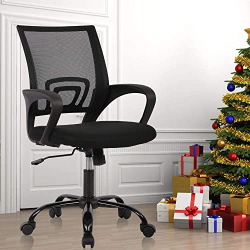 NiamVelo Mesh Office Chair Ergonomic Desk Chair Adjustable Computer Chair Comfortable Seat & Back Support Task Rolling Swivel Chair with 360 ° Quiet Casters & Armrest NiamVelo