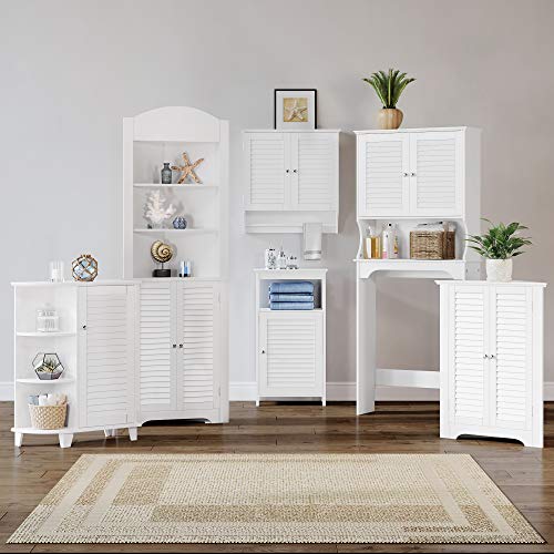 RiverRidge Ellsworth Collection Tall Corner Cabinet, White RiverRidge