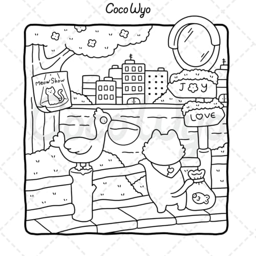 The Little Cat: Cozy Life of Kitty Coloring Book for Adults and Teens (Cozy & Cute Coloring) Independently Published