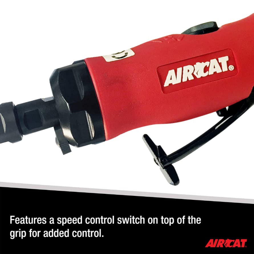 AIRCAT Pneumatic Tools 6285: .75 HP Straight Die Grinder with Spindle Lock 20,000 RPM AIRCAT