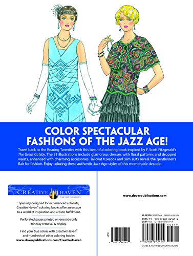 Creative Haven The Great Gatsby Fashions Coloring Book (Adult Coloring Books: Fashion) Dover Publications