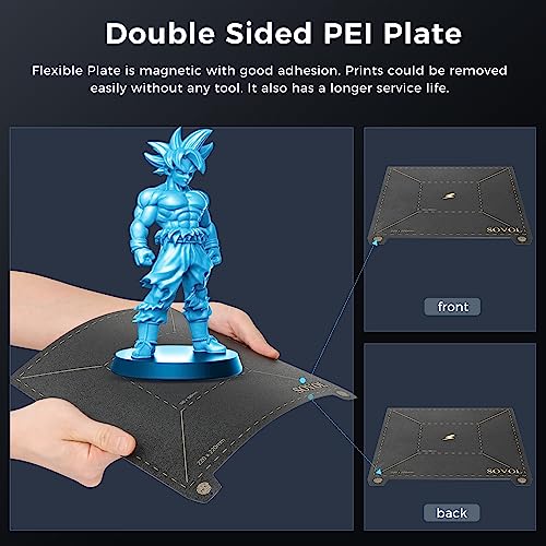 Sovol SV07 3D Printer with Klipper 5 inch Touch Screen, Max Print Speed 500mm/s, 300℃ High Temp All Metal Hotend Planetary Direct Drive Auto Leveling Meanwell Power Supply Print Size 8.66x8.66x9.84in Sovol