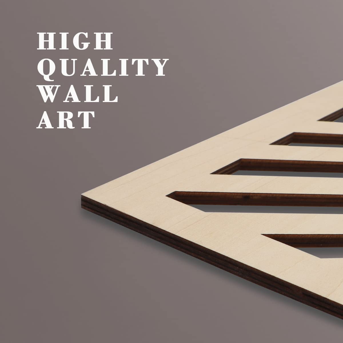 BINCUE Geometry Boho Wood Wall Art 3 Panel with 3D Hollow Craft Art for Kitchen & Bathroom & Living Room & Office Decor Hanging Wall Art Decor BINCUE