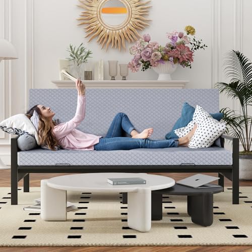 Begonia.K 5 Inch Futon Mattress Full Size - Thick Futons Sofa Couch Bed for Adults - Memory Foam Floor Mattress - Futon Cushion Replacement for Camping & Guest (Frame Not Included) Begonia.K