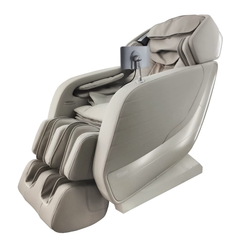 Titan Jupiter LE Premium 3D Massage Chair with 80 Air Cells and L-Track Massage. Advanced 3D Roller Massage with Intelligent Voice Recognition (Taupe) Titan