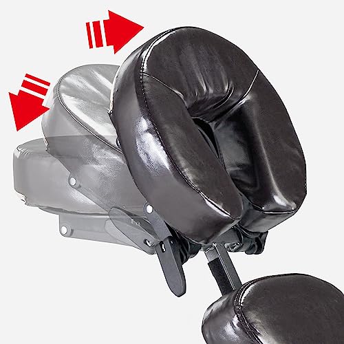 Master Massage Bedford Full Body Portable Massage Chair – Lightweight Folding Tattoo & Salon Chair with Adjustable Height, Face Cradle, Carrying Case (Coffee) Master Massage Equipment