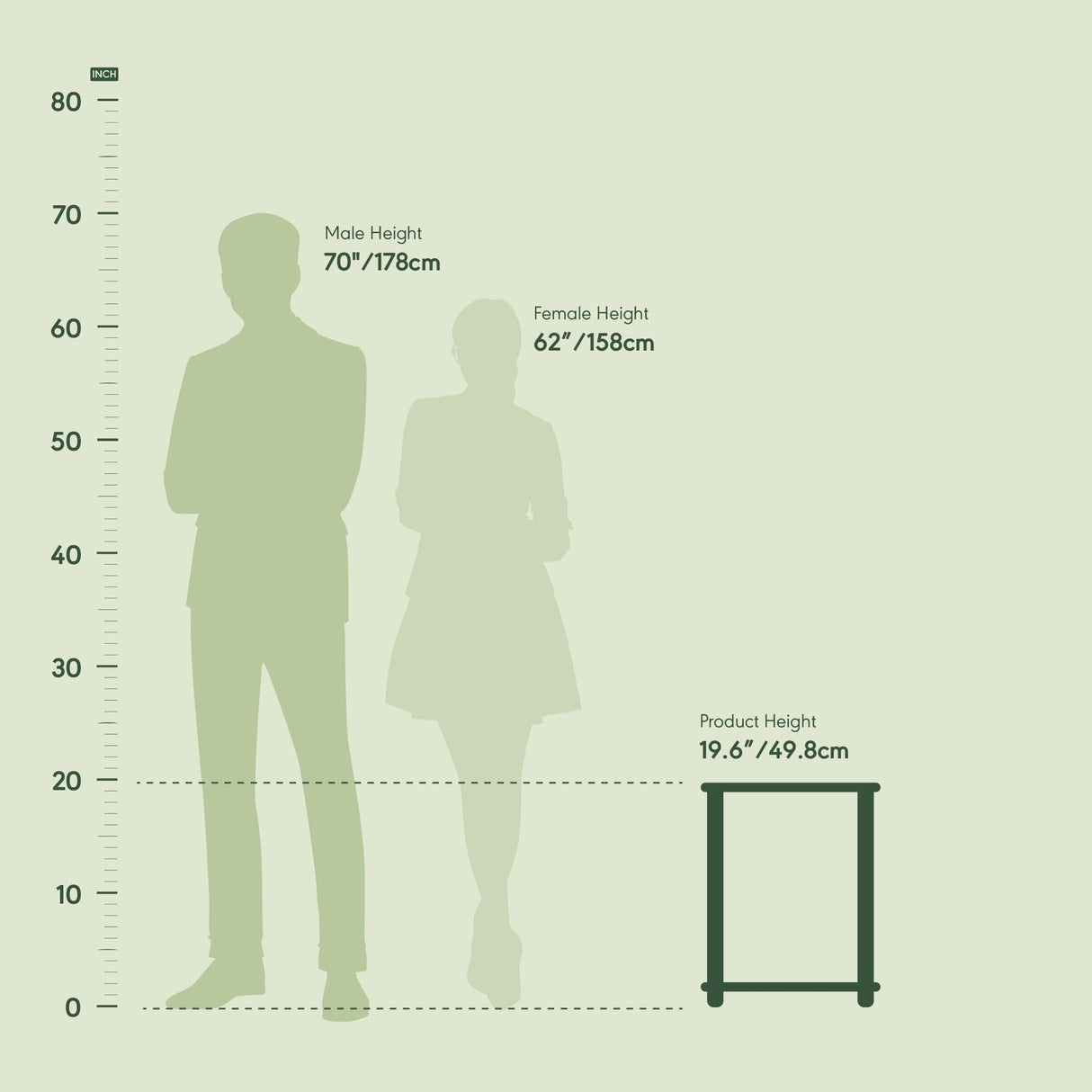 Furinno Simplistic Set of 2 End Table, Espresso/Black Furinno