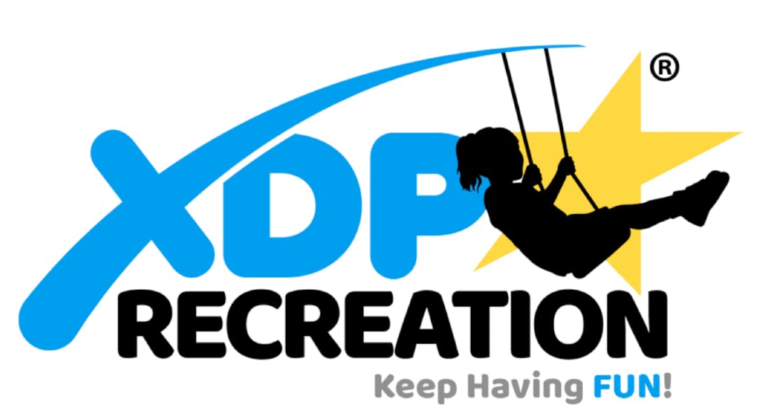 Swing, Climb and Glide Play Center. Backyard Playground Set. Easy Assembly, 7 User / 5 Station Metal Outdoor Play Set for Kids with Two Climbing Stations. 176" L x 69" Deep x 73" H, by XDP Recreation XDP RECREATION