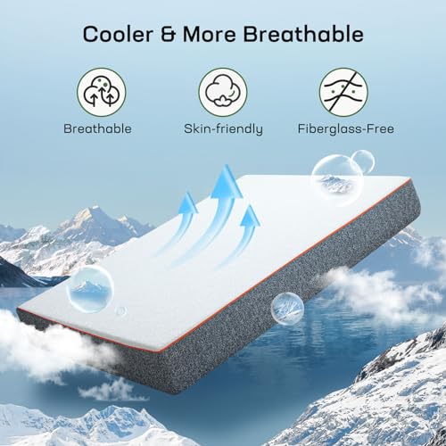 Marsail Twin Mattress, 8-inch Gel Memory Foam Mattress, Medium-Firm Mattress in a Box for Pressure Relief & Support, Breathable Cooling Twin Bed Mattress with Zippered Cover Marsail