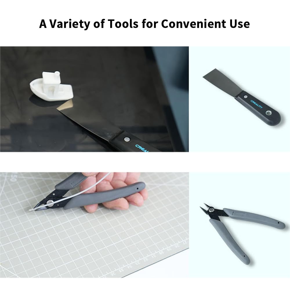 Creality 3D Printer Tool Kit, 74 Pcs in 1 3D Printing Tool Kit Includes Deburring Tool, Nozzle Cleaning Kit, Screwdriver Kit, Removal/Assembly Tools, 3D Printer Tool Wrap Kit Pro for All Printers Creality