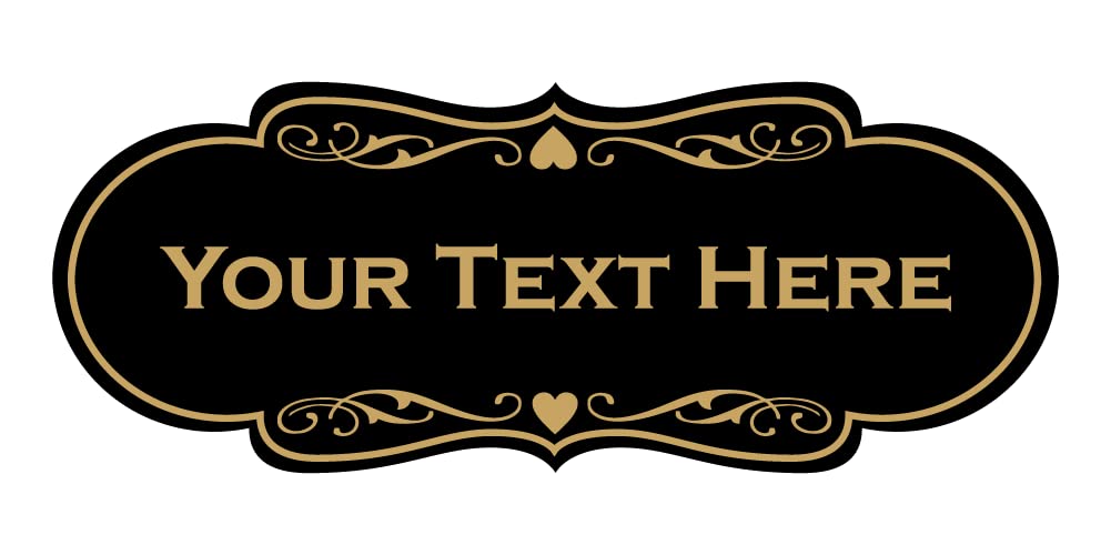 Designer Custom Personalizable Plastic Wall or Door Sign | Your Custom Message | Enter Your Text | Easy to Install Comes With Strong 2 Sided Foam Tape | Business Signs | Home Signs | Property Signs | Signs ByLITA