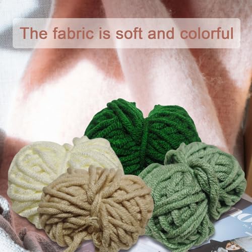 PYHIRRY Punch Needle Kits Adults Beginner Cactus,with Tool, Hoop, Yarn, Fabric & Video Tutorials -Complete Punch Needle kit for Home Decor Craft for Wall Art & Gifts