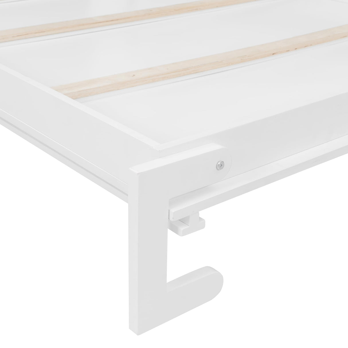 Ball & Cast Hideaway Bed Queen Size Murphy Bed with Ample Storage,Space-Saving Wall-Mounted Design Cabinets Bedframe w/Diamond Stripes,Hydraulic Lift System,for Apartment,White Ball & Cast