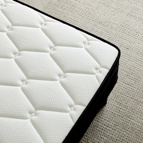 JDZ-YOVMEE Full Mattress 10 Inch Hybrid Mattress in a Box Memory Foam & Individual Pocket Spring Motion Isolation Edge Support Pressure Relief Medium Firmness Certified Foams & Fabric Fiberglass Free JDZ-YOVMEE