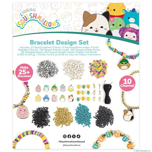 Squishmallows Original Bracelet Design Set, Cute & Friendship Bracelet Kit, Jewelry Making Kit, Charm Bracelet Making Kit, Beading & Jewelry Making, Friendship Bracelet Making Kit Squishmallows