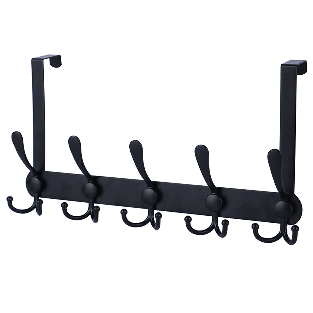 Encozy Over The Door Hooks,Coat Rack for Hanging Clothes Hat Towel (Heavy Duty Black 1pcs) … Encozy