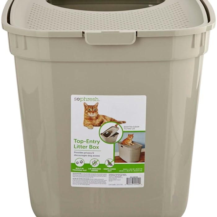 So Phresh Top-Entry Litter Box Tan 23.2" L X 15.4" W X 15" H SO PHRESH