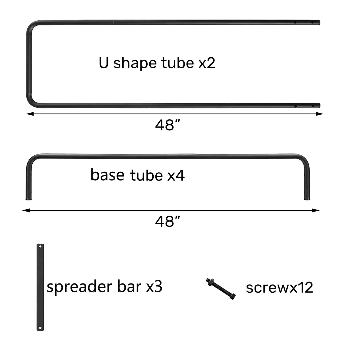 DOEWORKS Firewood Rack 8 FT 1/2 Cord Firewood Storage Rack Heavy Duty Steel Outdoor Log Rack DOEWORKS