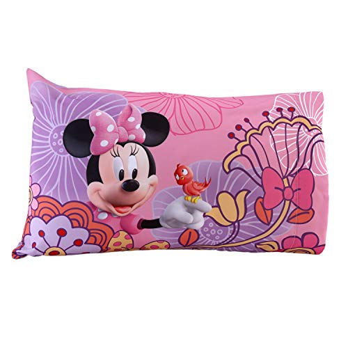 Disney 4 Piece Minnie's Fluttery Friends Toddler Bedding Set, Lavender Disney
