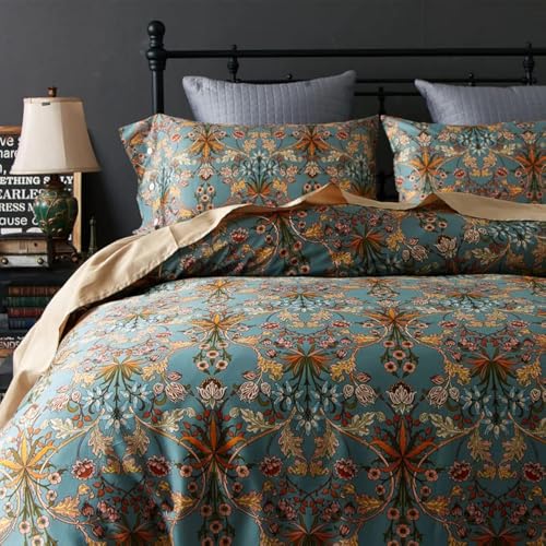 Ikawaapurry Comforter Set for Queen Size Bed Farmhouse Boho Bedding Sets Fluffy Lightweight Flowers Plants All Season 3 Pcs Comforter with 2 Pillow Shames Ikawaapurry