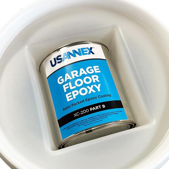 USANNEX Garage Floor Epoxy - 100% Epoxy Resins - Heavy Duty Floor Coating, Floor Sealer - Ideal for Garage Floor (Dark Gray) USANNEX