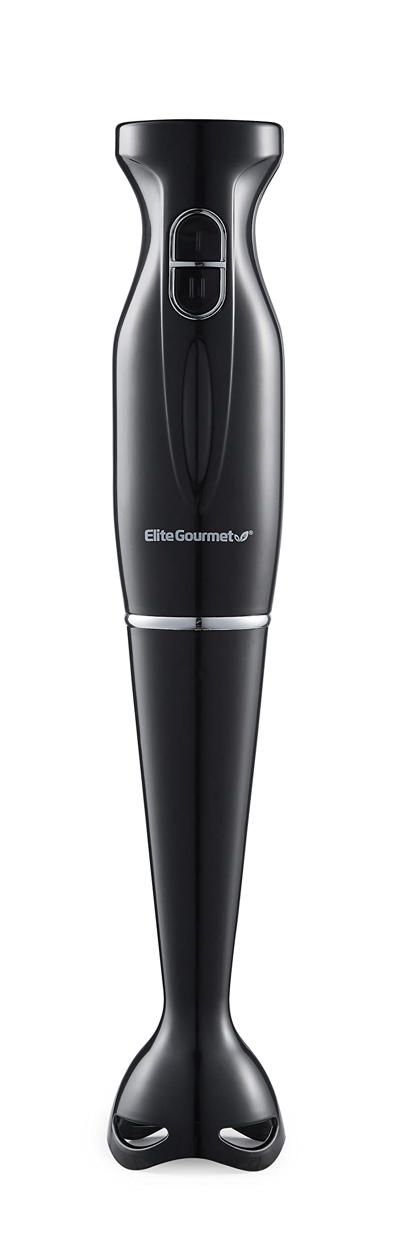 Elite Gourmet EHB3201 Immersion Hand Blender 300 Watts 2 Speed Mixing with Detachable Blades, Detachable Wand Stick Mixer, Smoothies, Baby Food, Soup, Charcoal Black Elite Gourmet