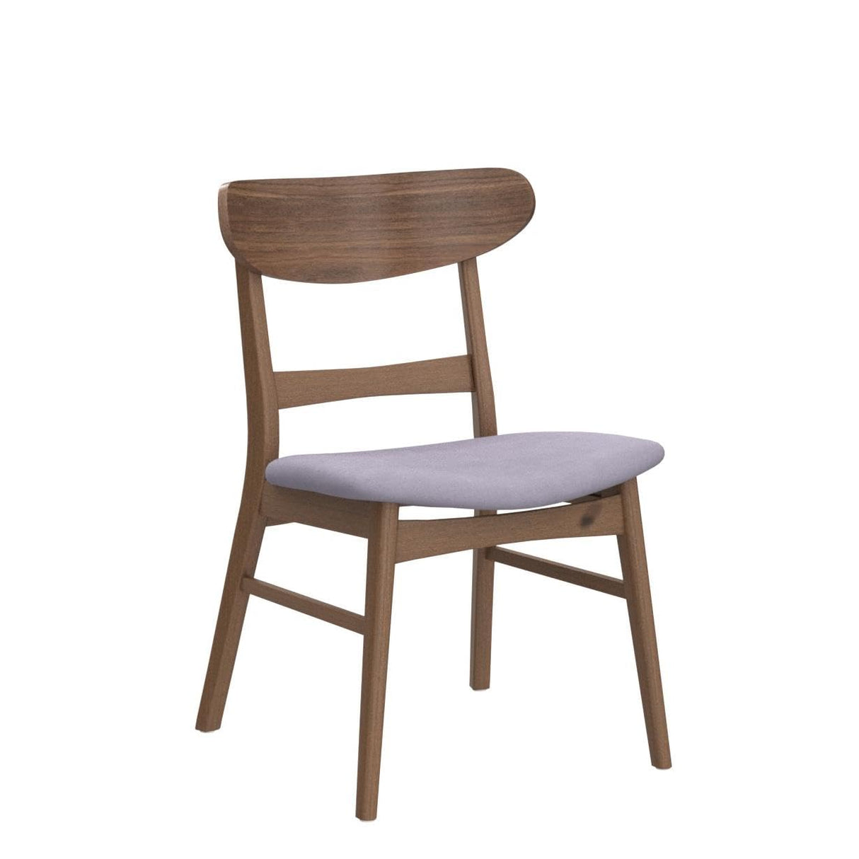 Christopher Knight Home Frances Mid-Century Modern Dining Chairs (Set of 4), 100% Polyester and Rubber Wood, Dark Gray, Walnut Christopher Knight Home