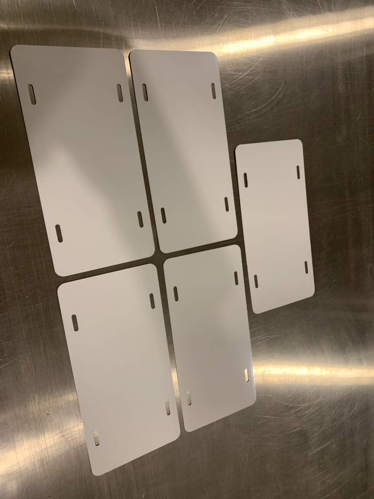License Plate Blank (5, White) Wrapco