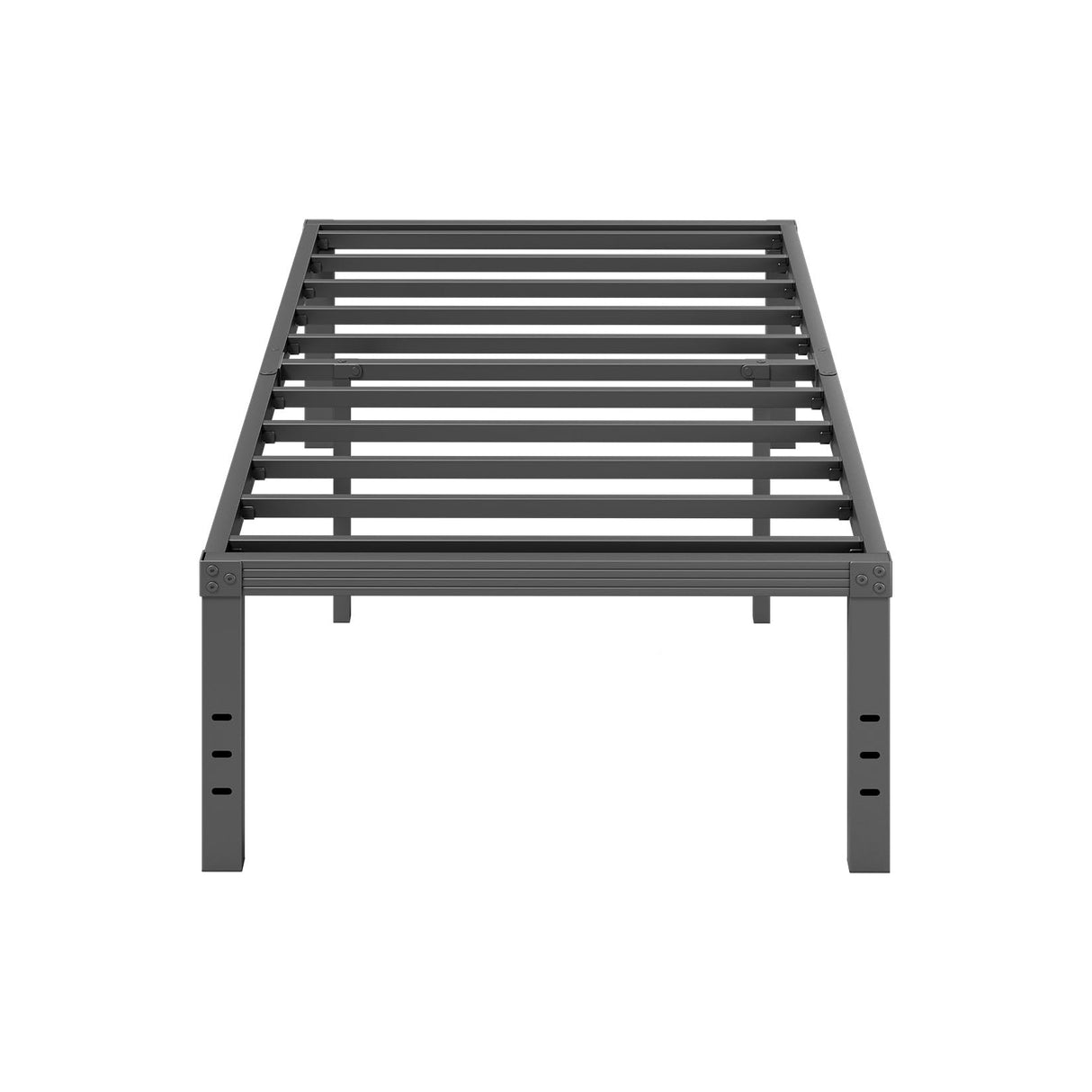 ZIYOO Twin Bed Frames, 18 Inches Platform Bed Frame, 1000lbs Heavy Duty Steel Slat, Non-Slip Design, No Box Spring Needed, Easy Assembly, Quiet Noise Free, Under Bed Storage Space, Black ZIYOO