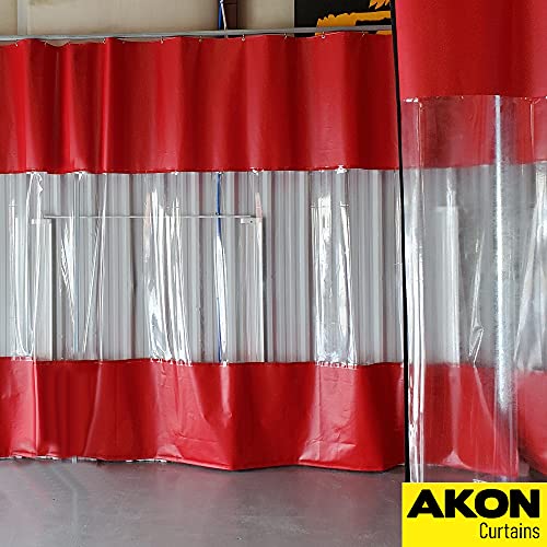 AKON Curtain Track Industrial Divider Curtains | Partition Space Quickly | Curtain Track Included | Quick Rolling and Easy to Clean | Divide Work Areas Quickly Customized Curtains Vinyl AKON Curtain Track